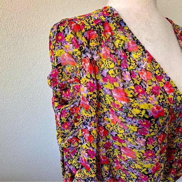 The East Order Freya Blouse Long Sleeve Floral Sheer Romantic Floral SZ XS - Picture 7 of 15